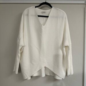 White V-Neck Sweater